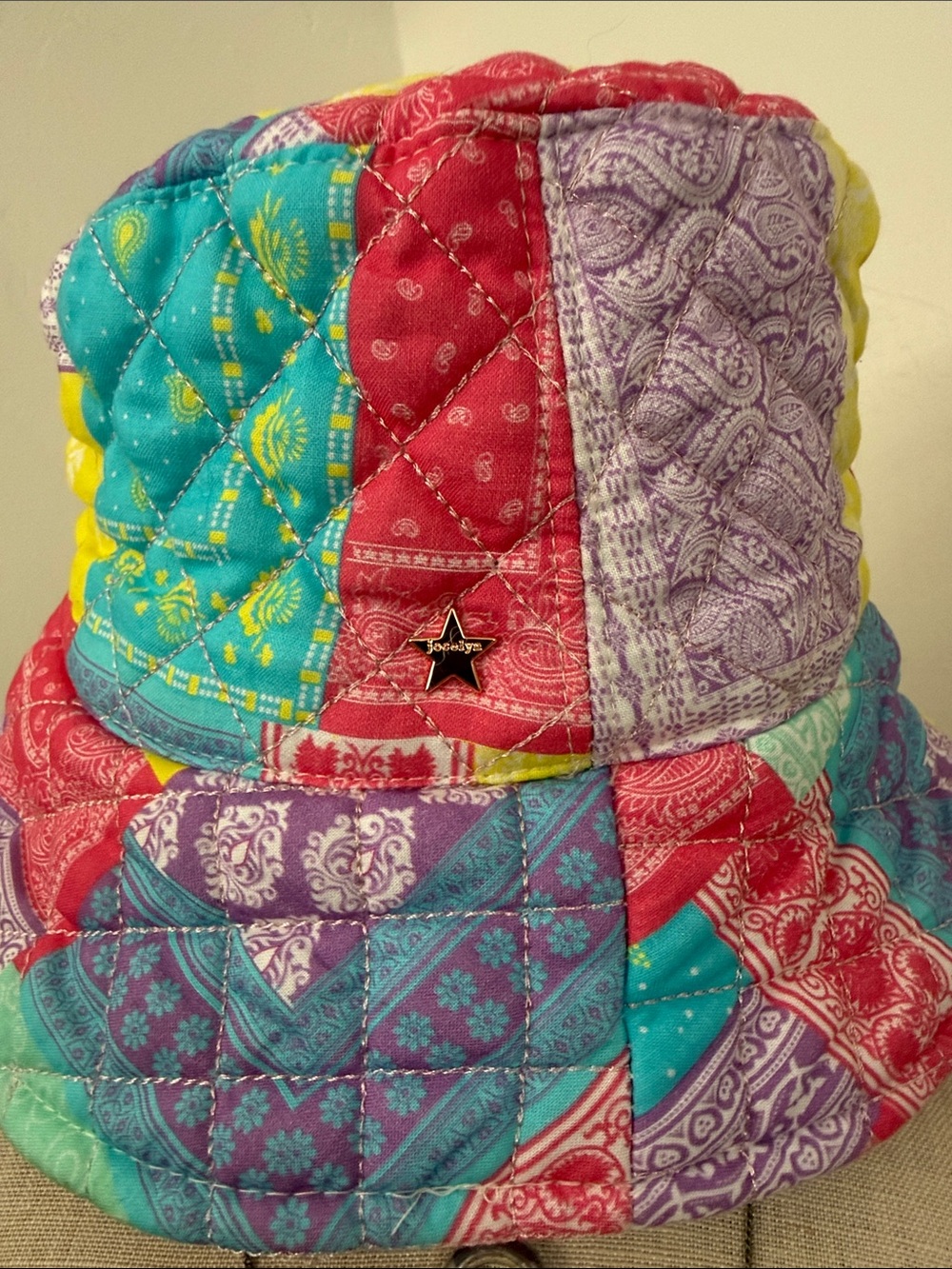 Colorful Patchwork Bucket Hat - Picture 3 of 5